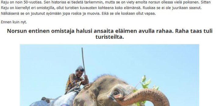 Raju-norsun tarina