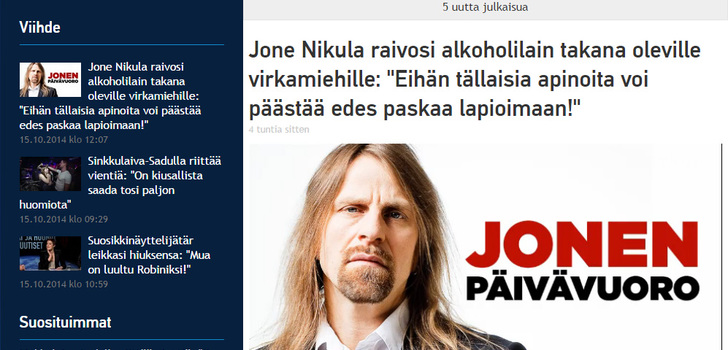 Jone Nikula raivosi alkoholilain takana oleville virkamiehille: 