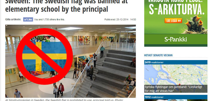 Ruotsin lippu kielletty ruotsissa liian loukkaavana