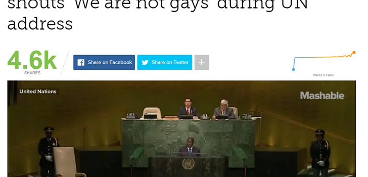 We are not gays | Zimbabwe President Robert Mugabe shouts &#039;We are not gays&#039; during UN address.