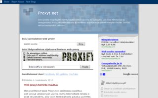 Proxyt.net | Suomalaisella palvelimella sijaitseva web-proxy, jonka kautta pääset estetyille sivuille nopeasti ja anonyymisti.