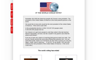 Äänestä itse USA:n uutta presidenttiä | Mitä jos jokainen maailmassa voisi äänestää seuraavaa USA:n presidenttiä. Aika kovat lukemat.