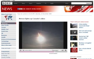Kanadassa saatiin nauhalle meteorin syöksy