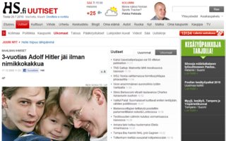 3-vuotias Adolf Hitler jäi ilman nimikkokakkua