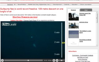 World Record Freedive 109m | Tyyppi sukeltaa 109m syvyyteen ilman lisähappea