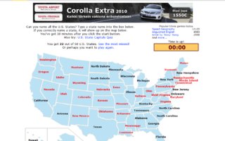 50 States | Osaatko nimetä kaikki 50 osavaltiota jenkeistä? Oma tulos, aikaa jäi: 04:34.