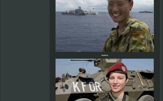 Naisia armeijasta ympäri maailmaa. | Uudempi kokoelma