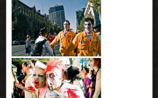 Zombie Walk – festival of Zombies | “Zombie Walk” is a colorful spectacle. People are masked in zombies and they do what zombies do best, they are trailing and drag their half-starved limbs on the street. 
