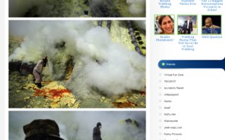 Extract sulfur from volcano in Indonesia for $5 | In the region of Indonesia is volcano Kawah Ijen, 2,6 km high, covered with a large caldera and a lake with sulfuric acid which depth is about 200 meters.