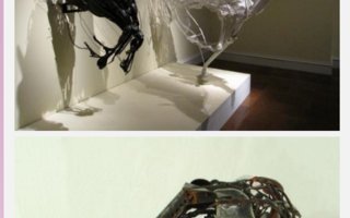 Sculptures made of recycled Sayaka Kajita Ganz | Japanese woman by birth, but now an American citizen, Sayaka Kajita Ganz makes his sculptures out of used materials. For her work she uses plastic utensils, toys and scrap metal.