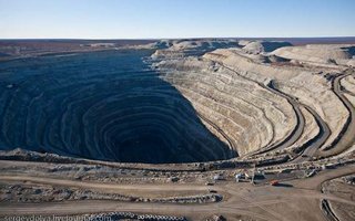 The Largest Diamond Deposit In Russia | The Udachnaya pipe is the largest diamond deposit in Russia and one of the largest in the world. According to Wikipedia, it is an open-pit mine and it is almost 600 meters (1 968 ft.) deep. 