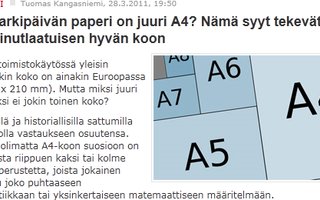 Miksi juuri A4? | Miksi normi paperi on juuri A4? Siihen on matemaattiset syyt.