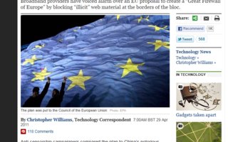 Vapaa internet milloin emme enää sitäkään saa käyttää... | Broadband providers have voiced alarm over an EU proposal to create a “Great Firewall of Europe” by blocking “illicit” web material at the borders of the bloc.