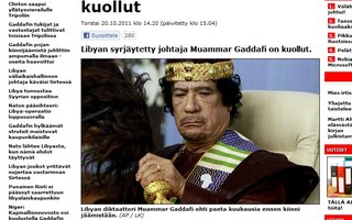 Gaddafi olis kuollu
