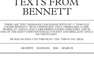 Texts from Bennett | Hauska veikkonen
