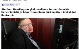 Edes Steven Hawking ei ymmärrä naisia!