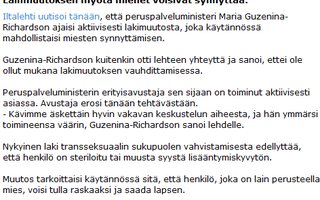 Lääkärit tyrmistyivät - Suomen miehille oikeus synnyttää | Selvästi elämme tällä hetkellä Suomessa suvaitsevuuden timanttiaikaa