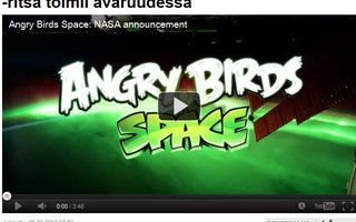 Angry Birds Space | Rovio Entertainment ja NASA julkaisevat yhteistyössä Angry Birds Space - pelin.