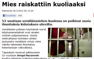 Venäläispoliisien kidutusmenetelmät | Astetta rankemmat keinot käytössä...