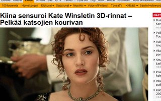 Kiina sensuroi Kate Winsletin 3d-tissit | Pelkäävät, että katsojat kourivat :D