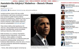 Juutalaisviha kärjistyi Malmössä, USA:n presidentti Barack Obama reagoi | Jo valtameren takana huolestutaan