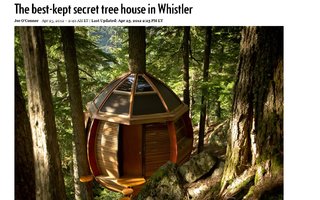 The best-kept secret tree house in Whistler | Hieno puumaja, ohessa konstruktion tehneen Joel Allenin haastattelu...
