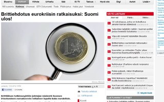 Väite: Suomen lähtö EU:sta ratkaisisi eurokriisin.