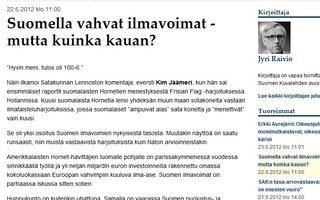 Suomella vahvat ilmavoimat | suomalaiset hornetit vei 100-6