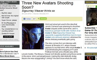 Three New Avatars Shooting Soon? | Sigourney Weaver thinks so