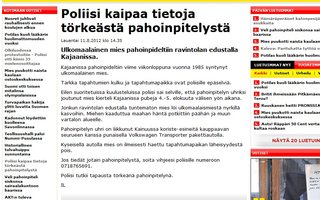 Ulkomaalainen mies pahoinpideltiin ravintolan edustalla Kajaanissa. | Pahoinpitelyn uhri on liikkunut Kainuussa koriste-esineitä kauppaavan seurueen kanssa punaisella Volkswagen Transporter pakettiautolla. :)