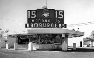 The first McDonald’s | McDonald education began when, in 1940, Maurice and Richards (&quot;Mac&quot; and &quot;Dick&quot;) father relocated MacDonalds restaurant from Monrovia to San Bernardino (Calif.). At the new site restaurant was renamed &quot;Famous BBQ MacDonalds.&quot;