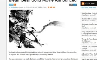 Metal Gear Solid Movie Announced