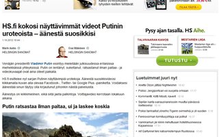 HS.fi kokosi näyttävimmät videot Putinin uroteoista – äänestä suosikkisi | HS.fi kokosi näyttävimmät videot Putinin uroteoista – äänestä suosikkisi