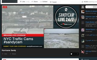 Sandy -hurrikaanin livekamera | Livekuvaa hurrikaanista