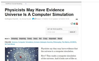 Universumi on tietokonesimulaatio | simulations (within simulations, within simulations)