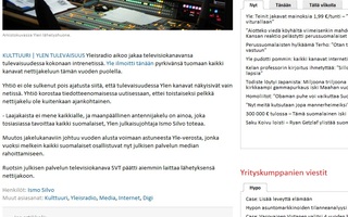 Yle pudotti pommin: kaikki kanavat internetiin vuonna 2013 | Yle pudotti pommin: kaikki kanavat internetiin vuonna 2013