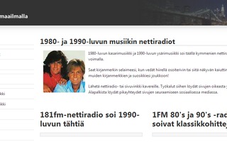 1980- ja 1990-luvun musiikin nettiradiot | Kasaria ja ysäriä soittavia nettiradioita. 