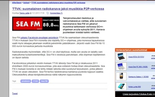 TTVK: suomalainen radiokanava jakoi musiikkia P2P-verkossa | TTVK:lla ilmeisesti rahat taas lopussa. p2p:tä kun ei voi laillisesti mukamas harjoittaa.