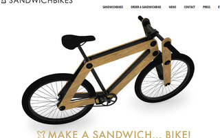 Sandwichbike | Tee-se-itse -polkupyörä, joka toimitetaan ostajalle osina pahvilaatikossa, ja palaset kokoamalla syntyy kestävä puurunkoinen menopeli.