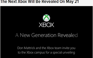 Uusi Xbox julkistetaan 21.5. | Tiedotustilaisuutta voi seurata tuolloin livenä klo 17 Suomen aikaa.