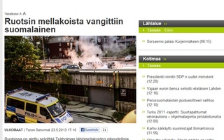 Ruotsin mellakoista vangittiin suomalainen | Missäköhän päin Kannasta tämän suomalaisen miehen isovanhemmat palvelivat? 