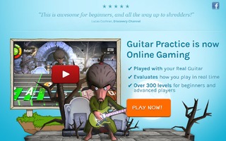 Real Guitar Hero! GuitarBots | GuitarBots is an online game that makes guitar learning fun and motivating. It&#039;s easy to start, motivating and intuitive to use. As you play, you unlock new challenges, earn badges and can compete with your friends.
