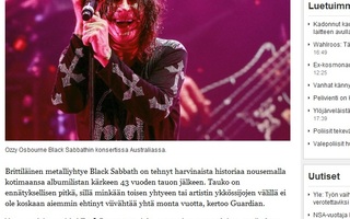 Black Sabbath listaykköseksi briteissä | Black Sabbath palasi brittien listaykköseksi 43 vuoden tauon jälkeen. Sedät jaksaa heilua!
