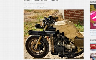 Motorcycle with Two Guns | Just in case of the zombie apocalypse.