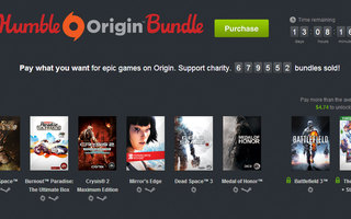 Humble Origin Bundle | Kasa EA:n pelejä hintaan &quot;Maksa mitä haluat&quot;.Pakettiin lisätään yleensä viikon kuluessä vielä muutama peli.