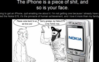 Nokia pesee iPhonen | iPhone häviää kirkkaasti E70:lle.