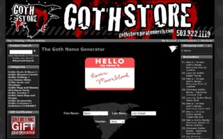 Goth name generator | Mikä onkaan sinun gootti nimesi?