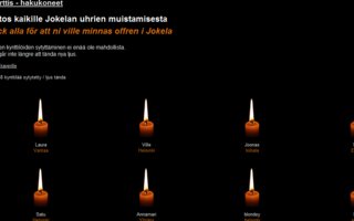 Kynttilä muistoksi | Sytytä kynttilä Jokelan tapauksen uhrien muistoksi