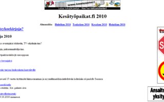 Kesätyöpaikat.fi | Katso ensi kesän kesätyöpaikat jo nyt