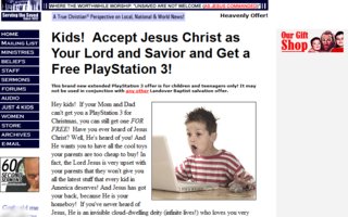 Usko Jeesukseen, saa ilmainen PS3! | ...vai meniköhän se ihan noin?